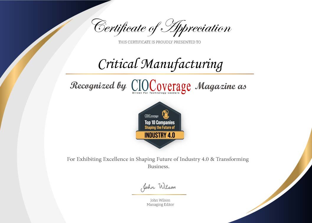 Critical Manufacturing MES – helps manufacturers to digitalize ...